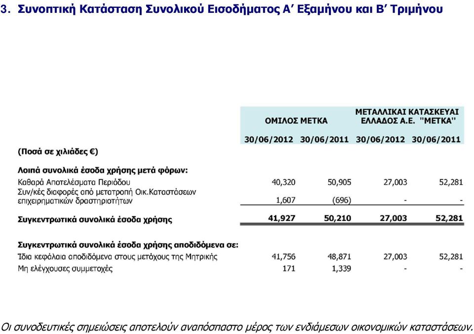 συνοδευτικές σημειώσεις αποτελούν