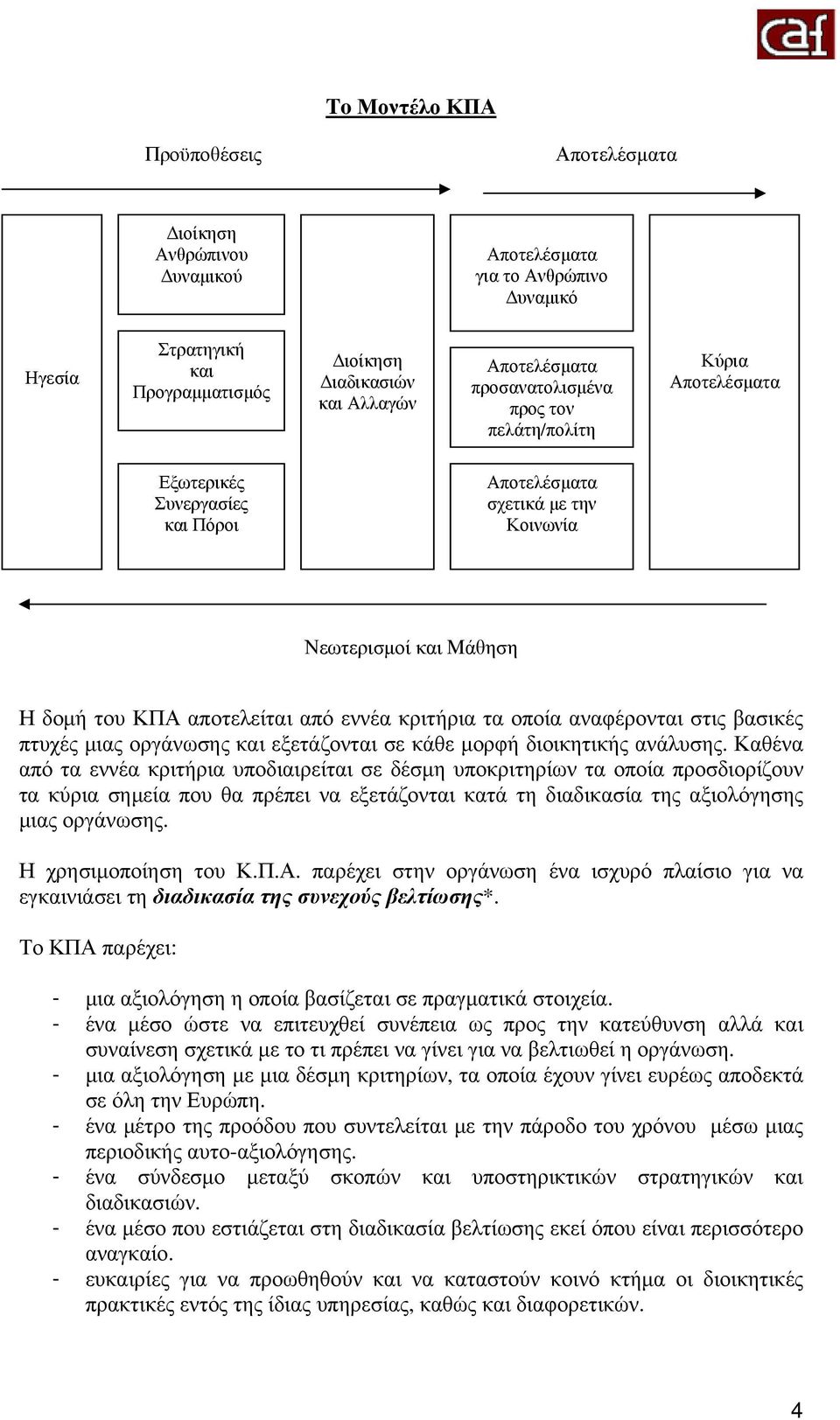 τα οποία αναφέρονται στις βασικές πτυχές μιας οργάνωσης και εξετάζονται σε κάθε μορφή διοικητικής ανάλυσης.