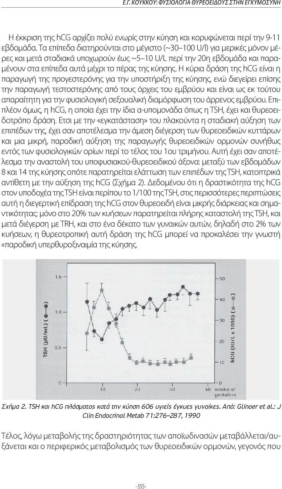 Η κύρια δράση της hcg είναι η παραγωγή της προγεστερόνης για την υποστήριξη της κύησης, ενώ διεγείρει επίσης την παραγωγή τεστοστερόνης από τους όρχεις του εμβρύου και είναι ως εκ τούτου απαραίτητη