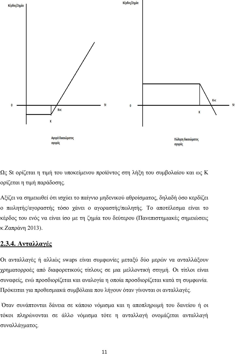 Σν απνηέιεζκα είλαη ην θέξδνο ηνπ ελφο λα είλαη ίζν κε ηε δεκία ηνπ δεχηεξνπ (Παλεπηζηεκηαθέο ζεκεηψζεηο θ.εαπξάλε 2013). 2.3.4.