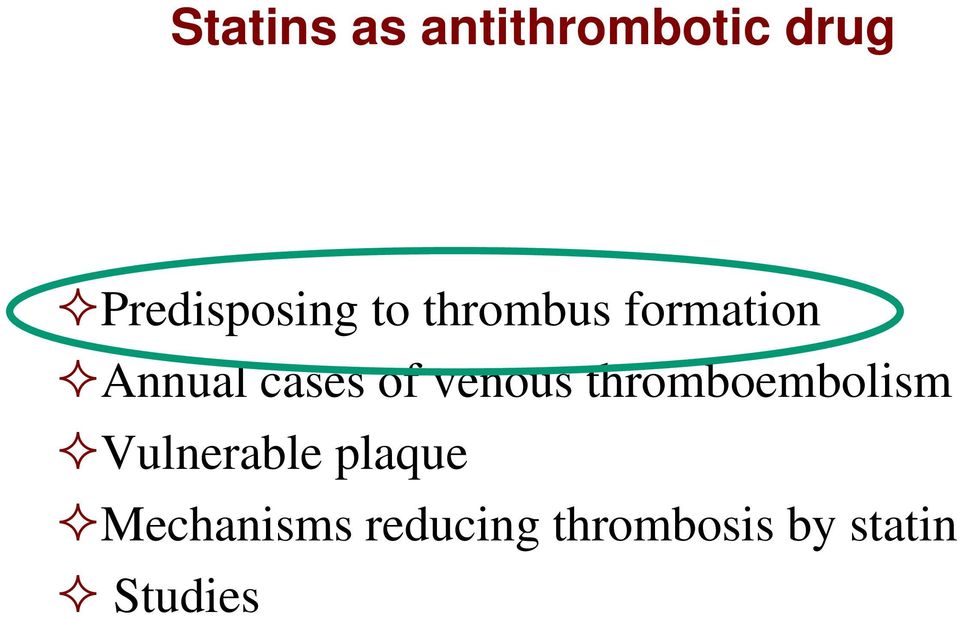 cases of venous thromboembolism Vulnerable