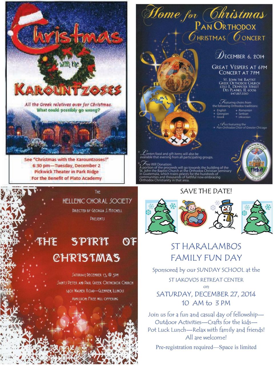 CENTER on SATURDAY, DECEMBER 27, 2014 10 AM to 3 PM Join us for a fun and casual day
