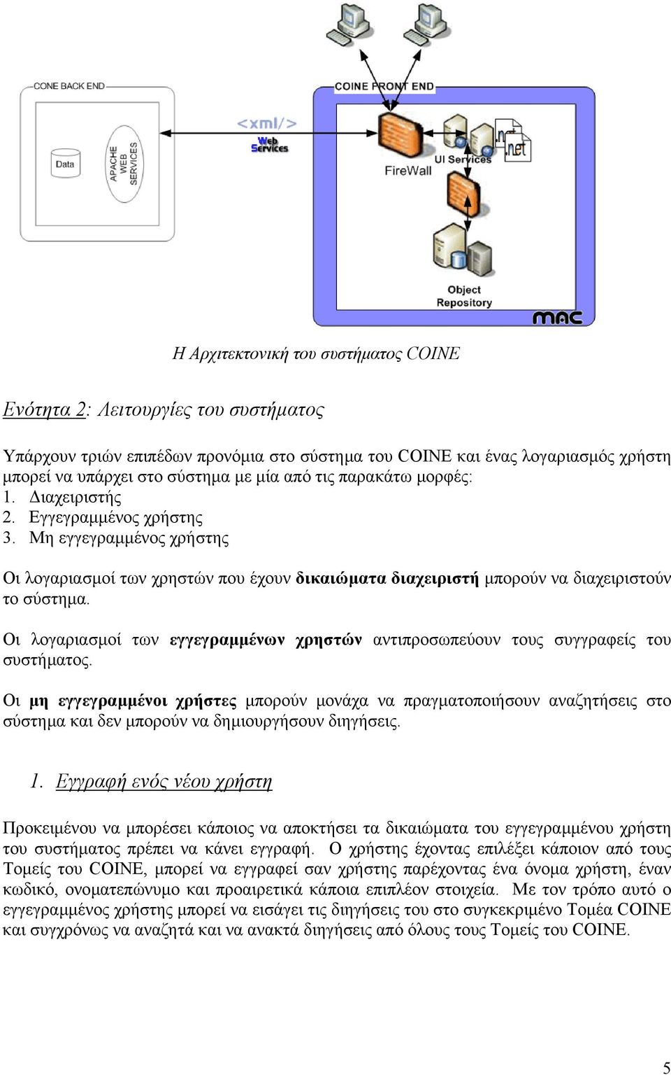 Οι λογαριασµοί των εγγεγραµµένων χρηστών αντιπροσωπεύουν τους συγγραφείς του συστήµατος.