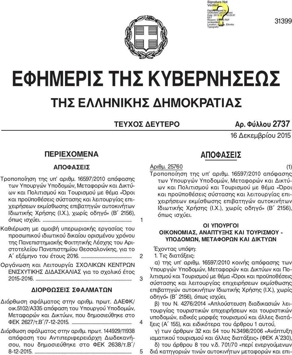 Ιδιωτικής Χρήσης (Ι.Χ.), χωρίς οδηγό» (Β 2156), όπως ισχύει.