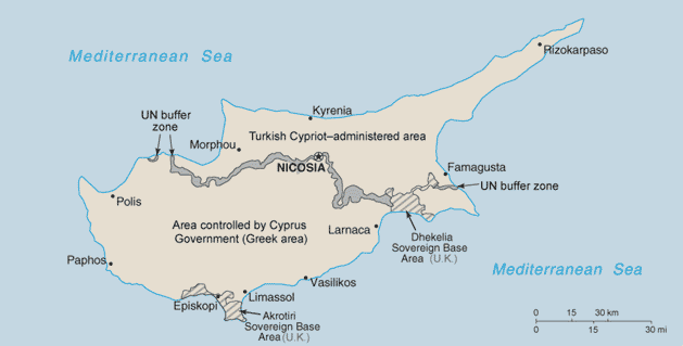 објашњења о пореклу имена Кипра, а два су доминантна: једно се везује за грчку реч за чемпрес (κυπάρισσος), друга за етеокипарску реч за бакар.