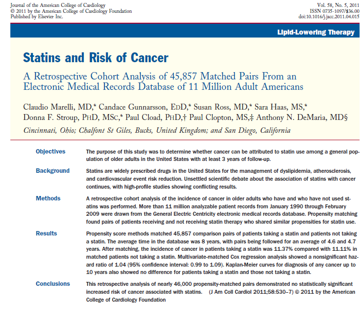 Statins and Cancer