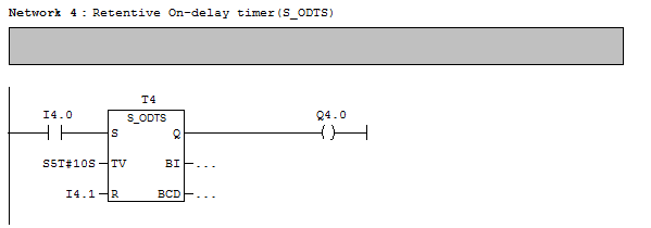 S_ODT (On-Delay Timer Καθυστέρησης Έλξης): Χρησιμοποιείται στην περίπτωση ανίχνευσης για ύπαρξη ανάδρασης μετά από μια εντολή Open στην βάνα.