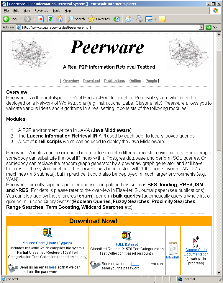 Open-Source Software The Peerware system: http://www.cs.ucr.