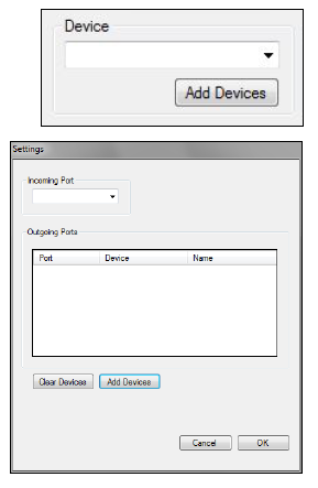 2 Κάντε κλικ στο κουμπί Add Devices από την κεντρική σελίδα ή από το παράθυρο διαλόγου Settings. 15.4.