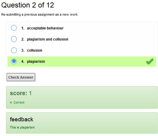 Question 2 of 12 Γρήγορο Τεστ/ Quiz: Re-submitting a previous