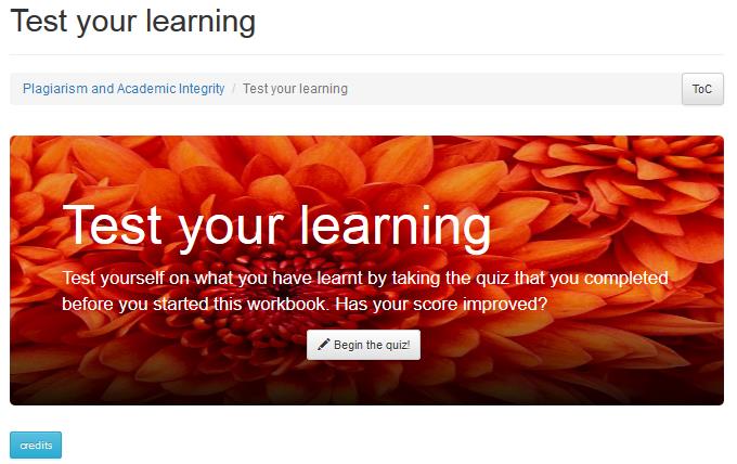quiz that you completed before you