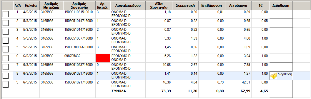 Βιμα 2 ο : κατόπιν πατιςτε το πλικτρο <Λήψη από ΗΔΙΚΑ>, ςτο κάτω μζροσ τθσ οκόνθσ διόρκωςθσ... Βιμα 3 ο : Επιβεβαιϊςτε τθν εργαςία.