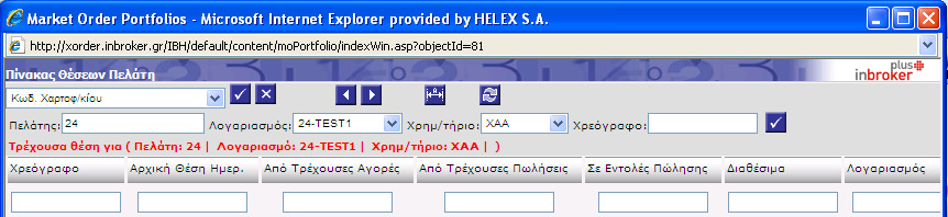 Υπηρεσίες InBroker/InBrokerPlus ιαβίβαση Εντολών υνατότητα