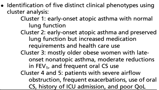 Παθογένεση παθοφυσιολογία σοβαρού άσθματος - Φαινότυποι ΜΥΘΟΣ: Φαινότυποι σοβαρού άσθματος σαφώς οριζόμενοι και με