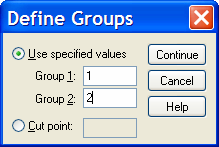 9 Στο πεδίο Grouping Variable εισάγουµε τη µεταβλητή Treatment (Εικόνα Α4). Εικόνα Α4: Ρυθµίσεις στο πλαίσιο διαλόγου Independent-Samples T Test Πατάµε στο πλήκτρο Define Groups.
