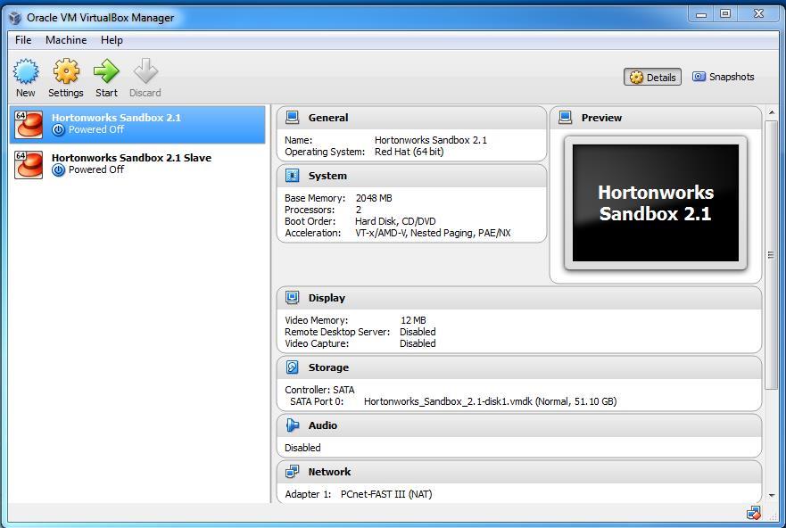 Αρχικά, δημιουργήσαμε ένα ακόμη Sandbox Hortonworks Hadoop με την ίδια ακριβή διαδικασία. Ονομάστηκε Hortonworks Sandbox 2.