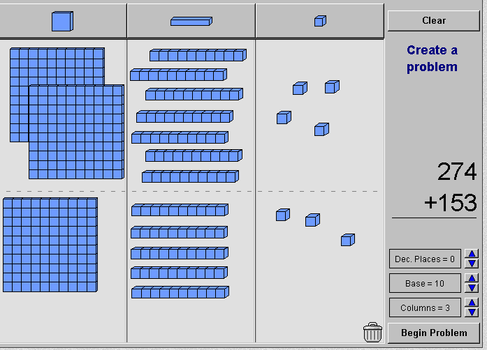 4.4. Ιστοσελίδα: http://www.primaryresources.co.uk/online/bricks2.swf Τα παιδιά καλούνται να υπολογίσουν τα αθροίσματα στην πυραμίδα πρόσθεσης. Υπάρχει δυνατότητα ρύθμισης του επιπέδου δυσκολίας. 4.5.