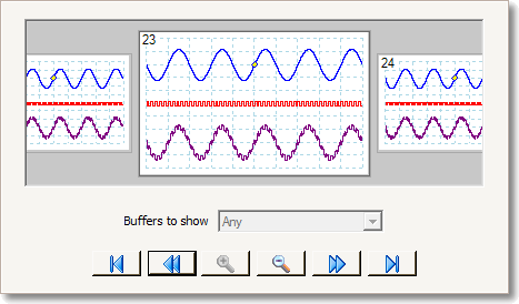 36 5.27 Bazele de lucru cu software-ul PicoScope şi cu osciloscopul Navigator de buffer Buffer-ul forme de undă PicoScope poate stoca până la 10.
