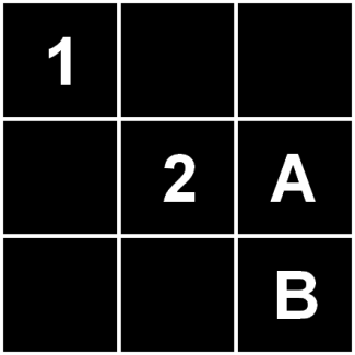 13. Five children had a paper square, a paper triangle and a paper circle. Every child placed their own papers in a pile, as shown in the pictures.