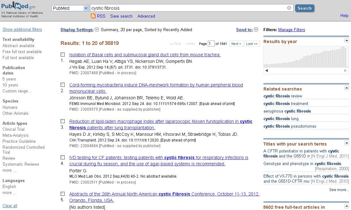 υπηρεσίας PubMed)