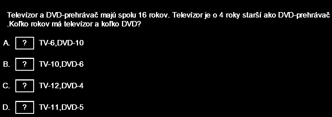 Slovné úlohy: