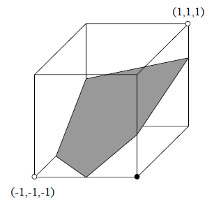 επιπέδου. Έτσι, τα τέσσερα σημεία μπορούν να διαχωριστούν σε δυο ομάδες μέσω ενός υπερεπίπεδου (Kröse & der Smagt, 1996). Εικόνα 2-8 Επίλυση προβλήματος XOR βαρών (Kröse & der Smagt,1996 p.30) 2.