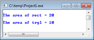 Πξλλαπλή κληοξμξμικόςηςα main() Rectangle rect (4,5); Triangle trgl (4,5); cout << endl << The area of rect = ;