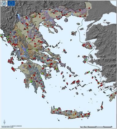 Περίπου το 50% των εξορυσσόμενων υλικών και το 75% των εξαγώγιμων