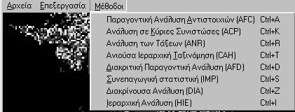 ρ. ηµήτριος Ν. Καραπιστόλης 118 3.0 Γενικά ΚΕΦΑΛΑΙΟ ΙΙΙ Η ΕΠΙΛΟΓΗ «ΜΕΘΟ ΟΙ» Με την επιλογή αυτή ο χρήστης εισέρχεται στο περιβάλλον των µεθόδων της ανάλυσης δεδοµένων που περιλαµβάνει το πρόγραµµα M.