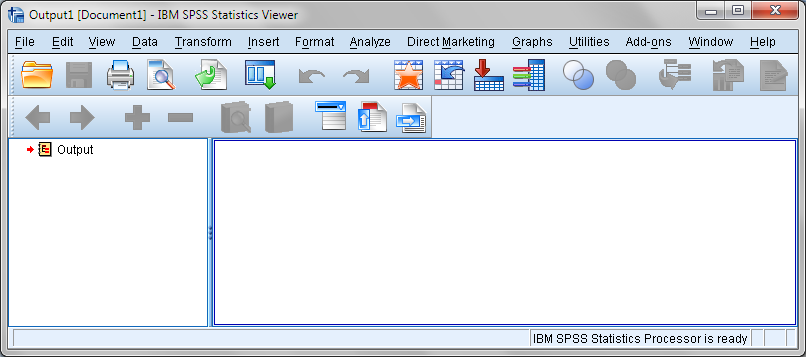 6 Σχήμα 1.3. O SPSS Data Editor (παράθυρο Data View) με τα δεδομένα ύψους και βάρους 10 ατόμων Ο SPSS Viewer είναι το αρχείο αποτελεσμάτων (Σχήμα 1.4).