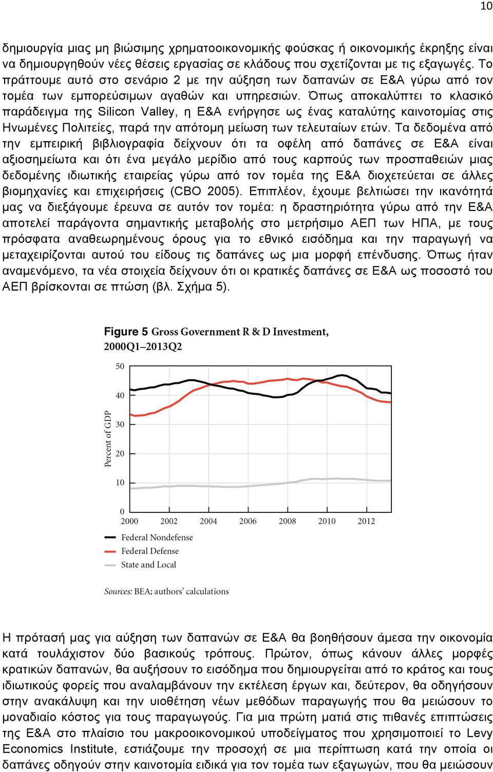 Όπως αποκαλύπτει το κλασικό παράδειγµα της Silicon Valley, η Ε&Α ενήργησε ως ένας καταλύτης καινοτοµίας στις Ηνωµένες Πολιτείες, παρά την απότοµη µείωση των τελευταίων ετών.