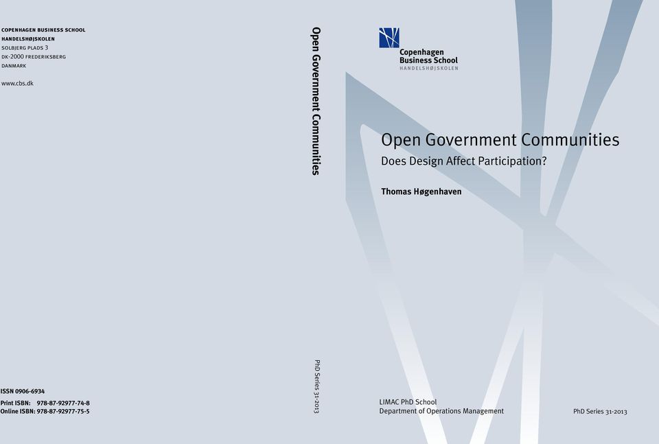 dk Open Government Communities Open Government Communities Does Design Affect Participation?