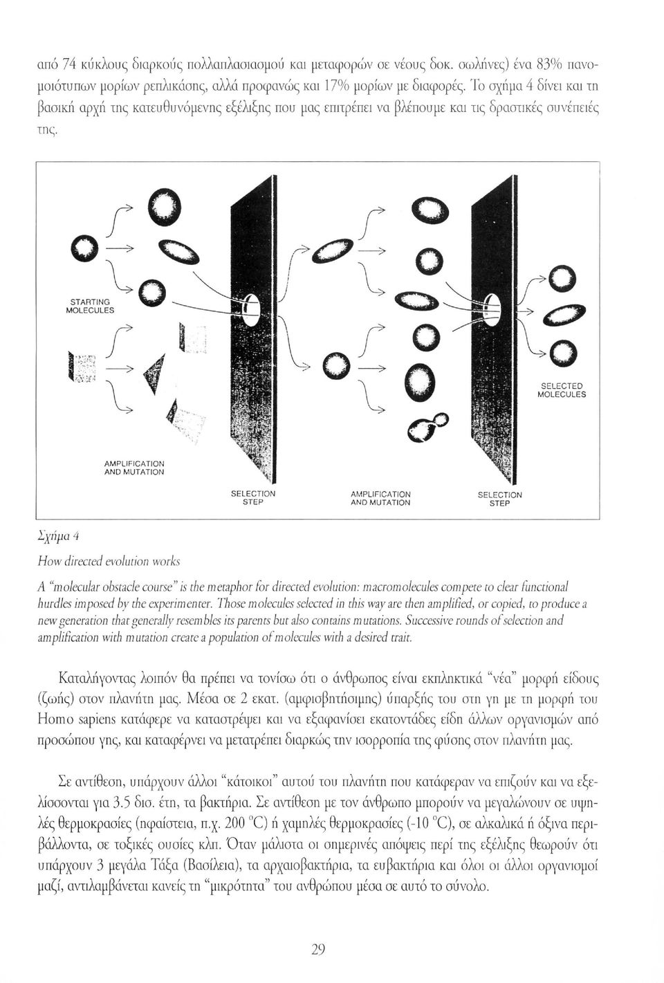 Σχήμα 4 How directed evolution works A "molecular obstacle course" is the metaphor for directed evolution: macromolecules compete to clear functional hurdles imposed by the experimenter.