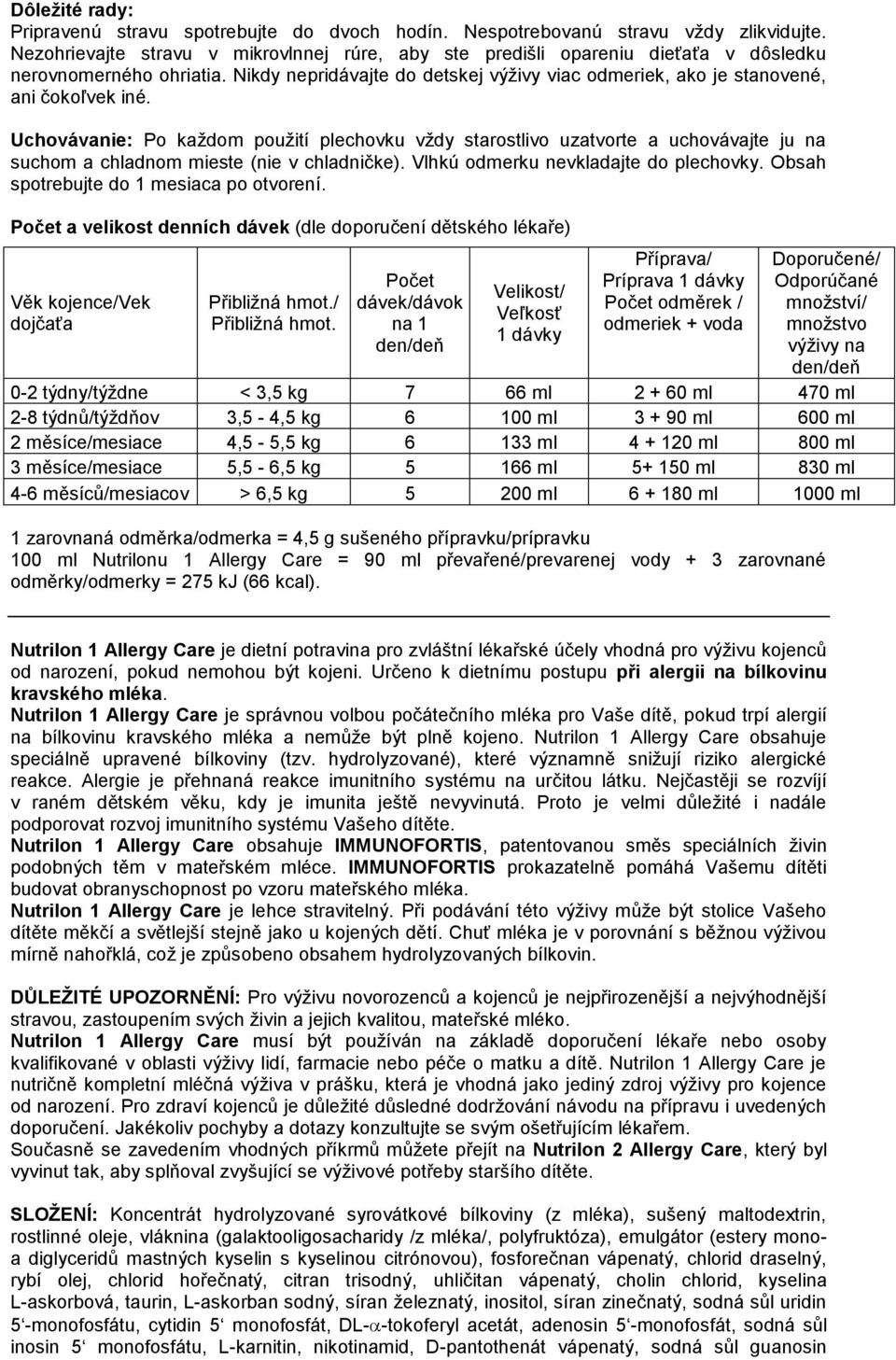 Uchovávanie: Po každom použití plechovku vždy starostlivo uzatvorte a uchovávajte ju na suchom a chladnom mieste (nie v chladničke). Vlhkú odmerku nevkladajte do plechovky.