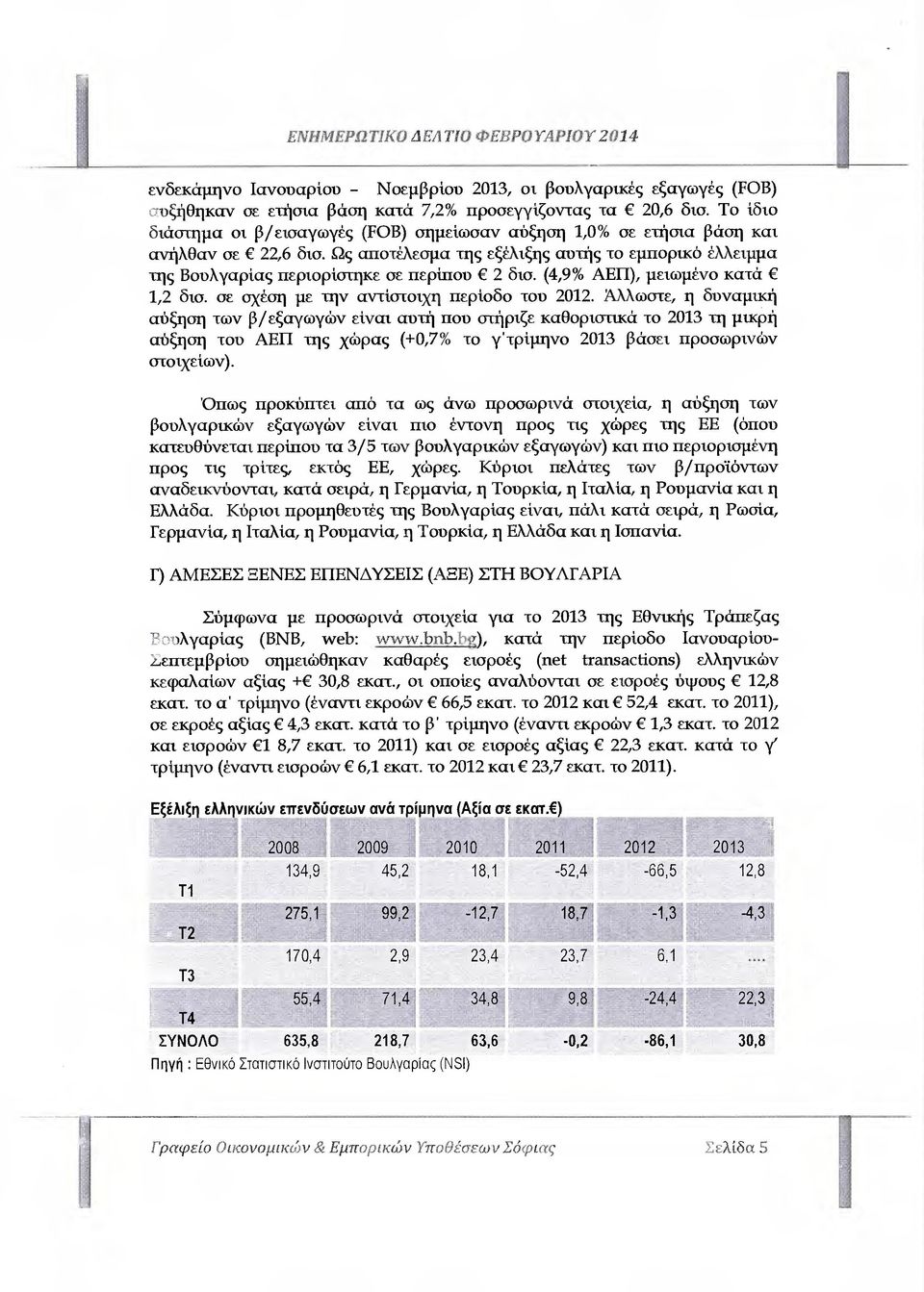 (4,9% ΑΕΠ), µειωµένο κατά 1,2 δισ. σε σχέση µε την αντίστοιχη περίοδο του 2012.