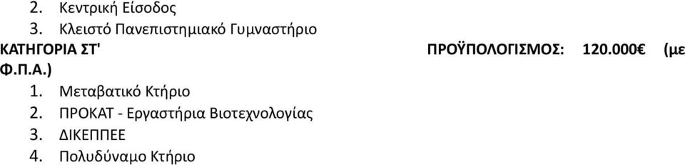 ΣΤ' ΠΡΟΫΠΟΛΟΓΙΣΜΟΣ: 120.000 (με 1.