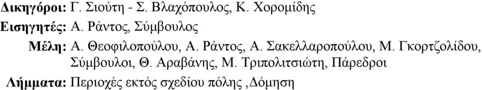 ακελλαροπούλοσ, Μ. Γκορηζολίδοσ, ύμβοσλοι, Θ. Αραβάνης, Μ.