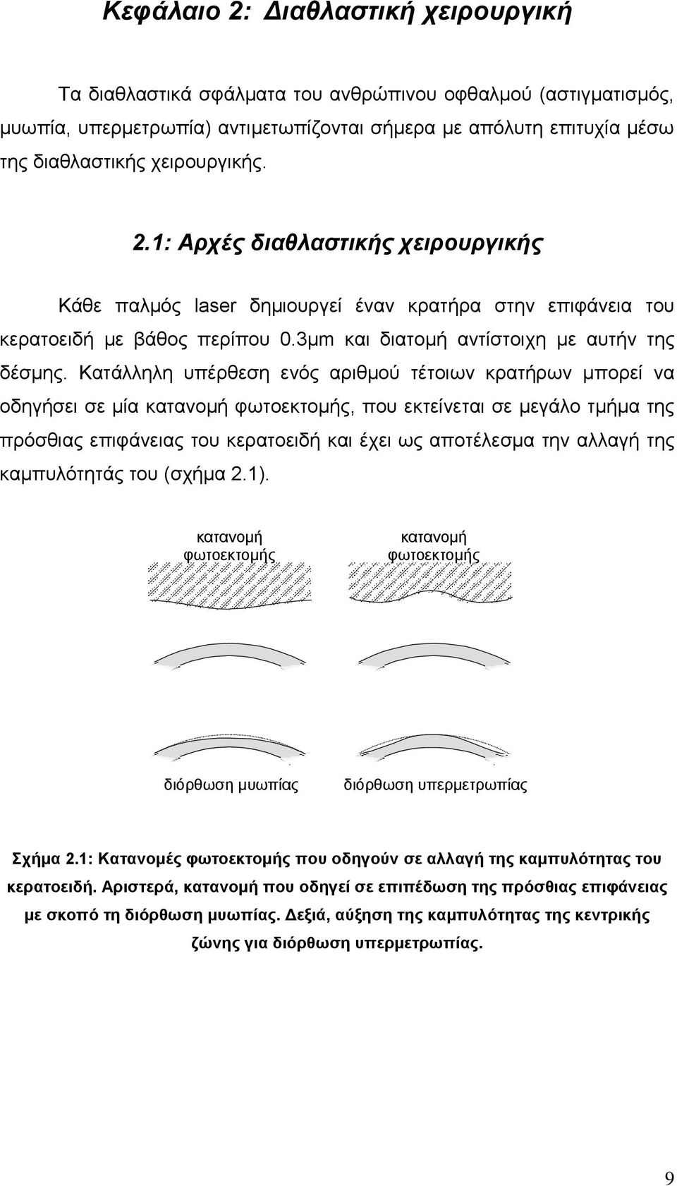 Καηάιιειε ππέξζεζε ελόο αξηζκνύ ηέηνησλ θξαηήξσλ κπνξεί λα νδεγήζεη ζε κία θαηαλνκή θσηνεθηνκήο, πνπ εθηείλεηαη ζε κεγάιν ηκήκα ηεο πξόζζηαο επηθάλεηαο ηνπ θεξαηνεηδή θαη έρεη σο απνηέιεζκα ηελ