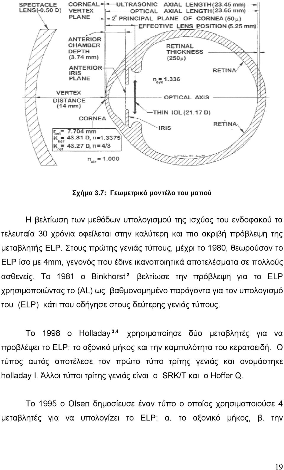 Σν 1981 ν Binkhorst 2 βειηίσζε ηελ πξόβιεςε γηα ην ELP ρξεζηκνπνηώληαο ην (AL) σο βαζκνλνκεκέλν παξάγνληα γηα ηνλ ππνινγηζκό ηνπ (ELP) θάηη πνπ νδήγεζε ζηνπο δεύηεξεο γεληάο ηύπνπο.