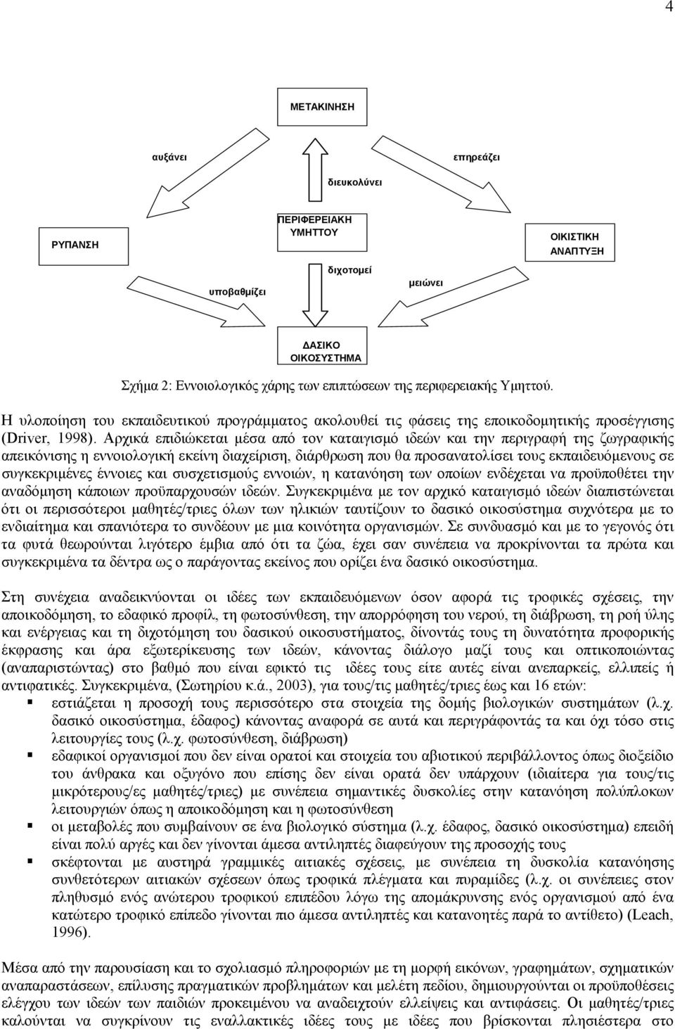 Αρχικά επιδιώκεται μέσα από τον καταιγισμό ιδεών και την περιγραφή της ζωγραφικής απεικόνισης η εννοιολογική εκείνη διαχείριση, διάρθρωση που θα προσανατολίσει τους εκπαιδευόμενους σε συγκεκριμένες