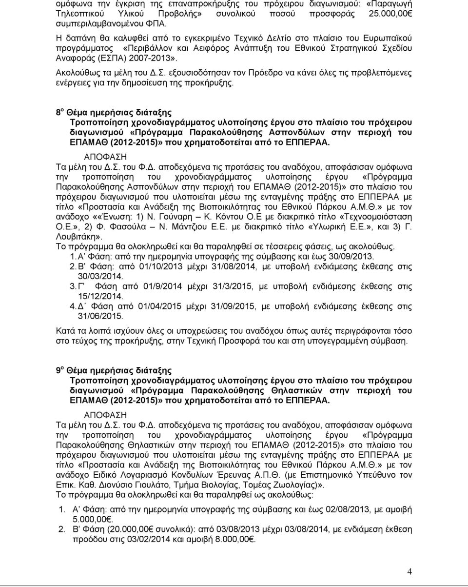 Ακολούθως τα μέλη του Δ.Σ. εξουσιοδότησαν τον Πρόεδρο να κάνει όλες τις προβλεπόμενες ενέργειες για την δημοσίευση της προκήρυξης.