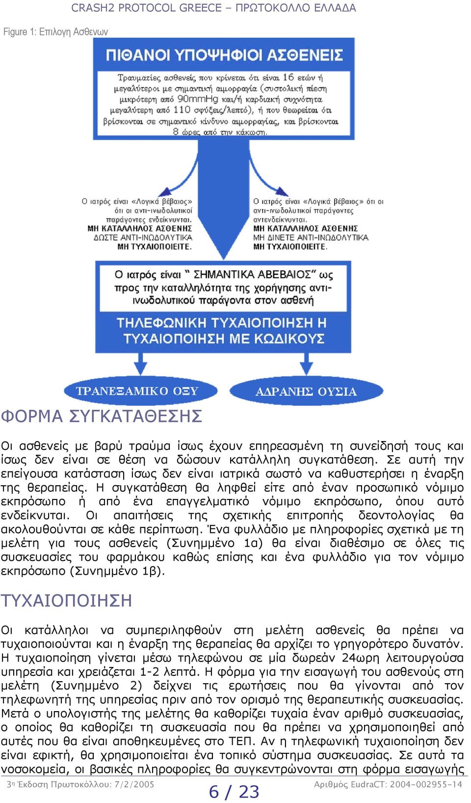 Η συγκατάθεση θα ληφθεί είτε από έναν προσωπικό νόµιµο εκπρόσωπο ή από ένα επαγγελµατικό νόµιµο εκπρόσωπο, όπου αυτό ενδείκνυται.