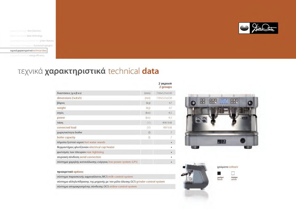 low power system (LPS) (mm) (mm) (kg) (kg) (kw) (kw) (V) (V) (l) (l) 730x525x530 730x525x530 67 67 4.5 4.