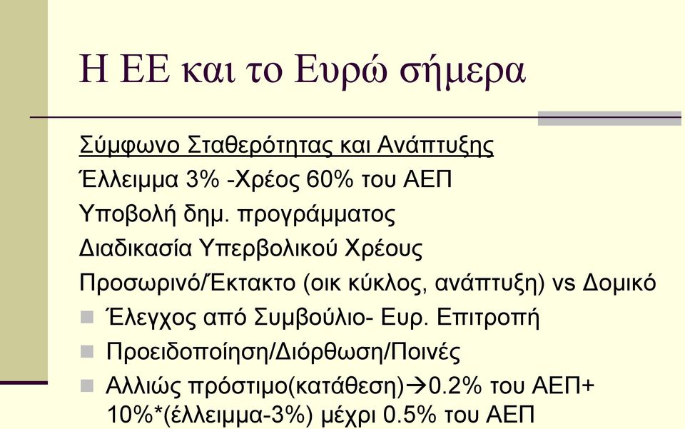 πξνγξάκκαηνο Γηαδηθαζία Τπεξβνιηθνύ Υξένπο Πξνζσξηλό/Έθηαθην (νηθ θύθινο, αλάπηπμε)