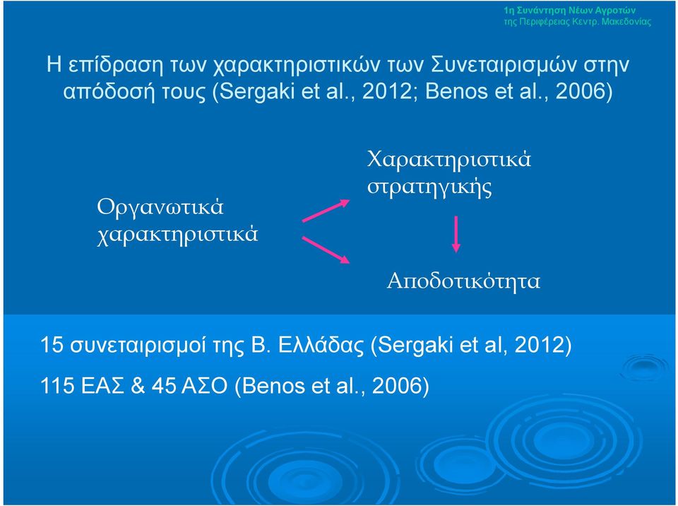 , 2006) Οργανωτικά χαρακτηριστικά Χαρακτηριστικά στρατηγικής