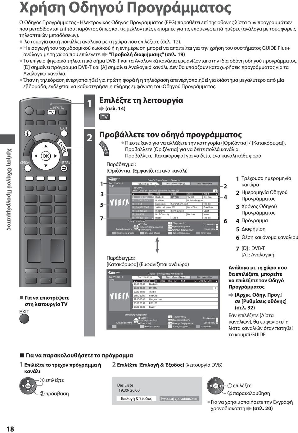Η εισαγωγή του ταχυδρομικού κωδικού ή η ενημέρωση μπορεί να απαιτείται για την χρήση του συστήματος GUIDE Plus+ ανάλογα με τη χώρα που επιλέγετε. Προβολή διαφήμισης (σελ.