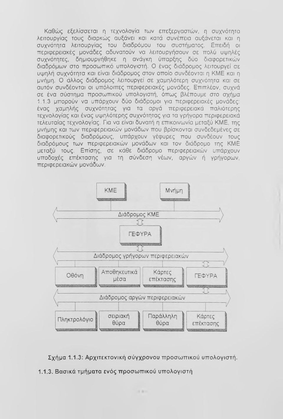 Ο ένας διάδρομος λειτουργεί σε υψηλή συχνότητα και είναι διάδρομος στον οποίο συνδέονται η ΚΜΕ και η μνήμη.