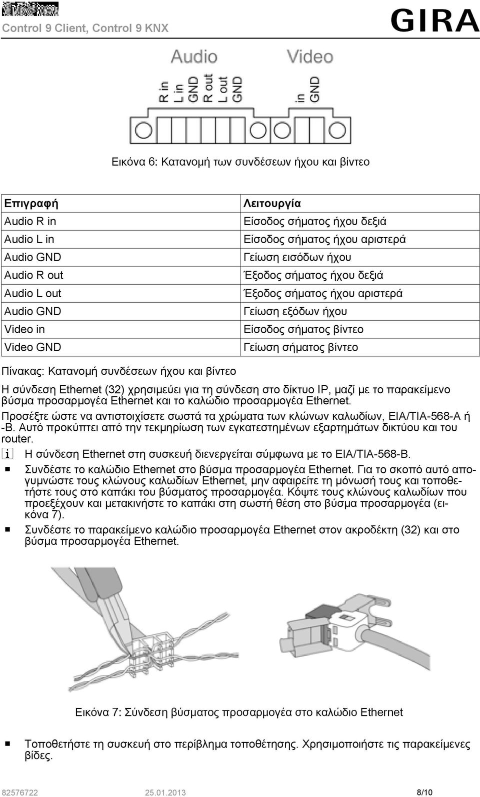 σύνδεση Ethernet (32) χρησιμεύει για τη σύνδεση στο δίκτυο IP, μαζί με το παρακείμενο βύσμα προσαρμογέα Ethernet και το καλώδιο προσαρμογέα Ethernet.