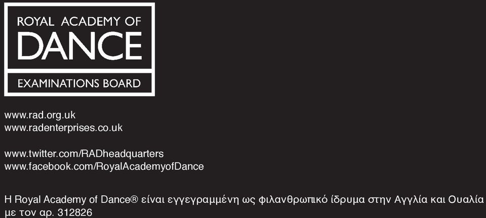 com/royalacademyofdance H Royal Academy of Dance