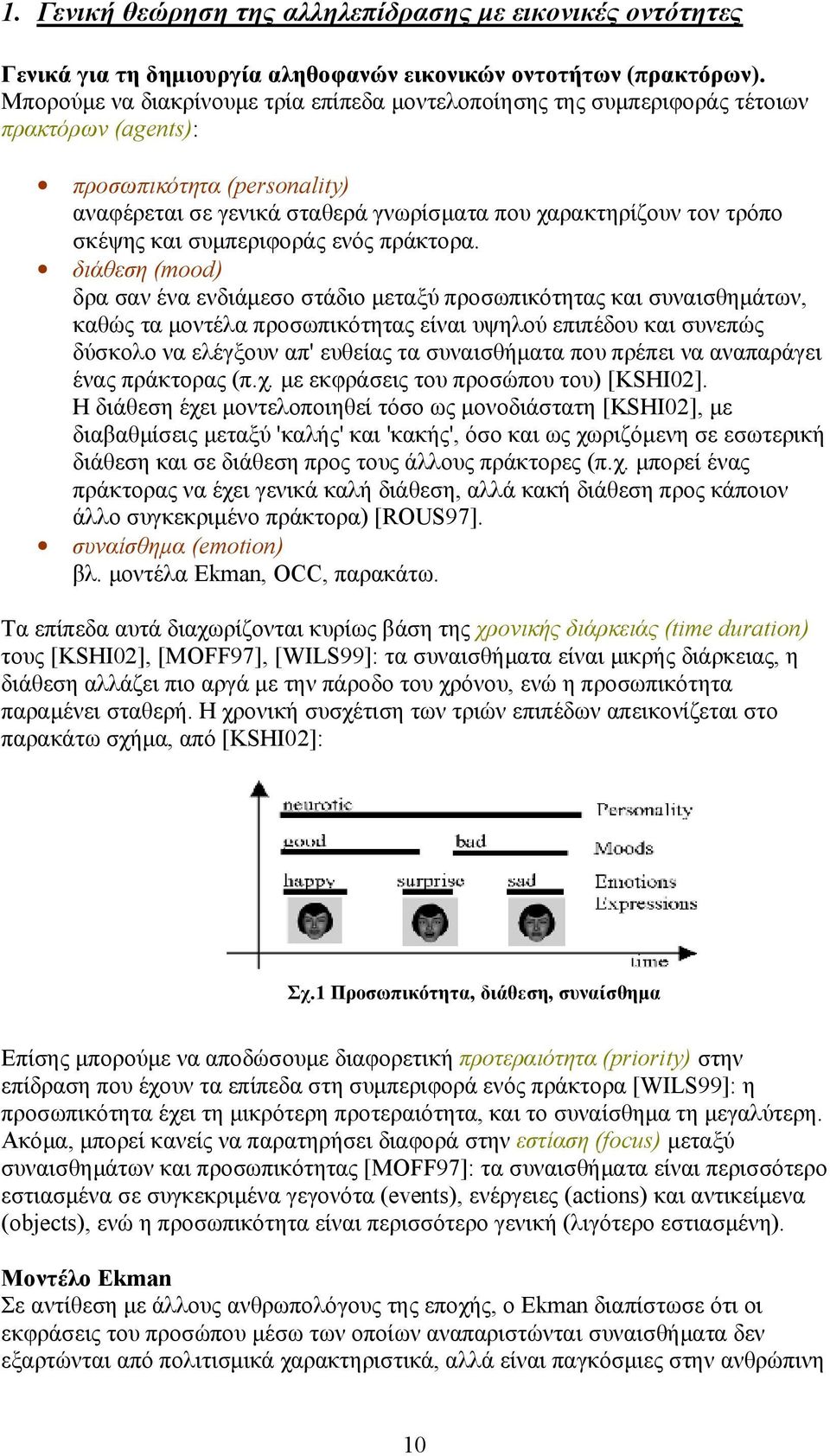 και συμπεριφοράς ενός πράκτορα.